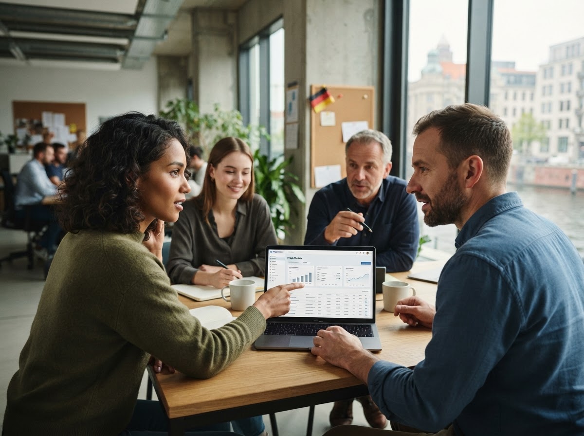 BridgeMarkets Team bei der Arbeit an Datenmodellen und Analyseverfahren